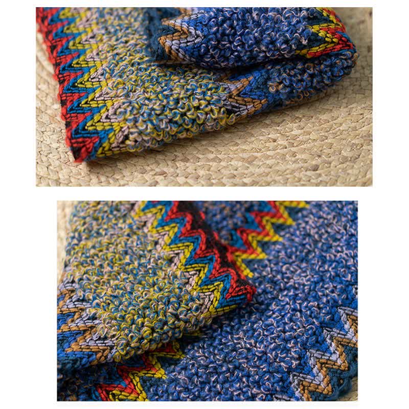 BWOOOH Tibetan Shawl Soft Warm Knitting Cloak Winter Tibe