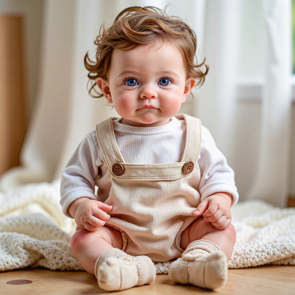 12" & 16"  Lifelike Awake Full Silicone Realistic Baby Doll With Bright Blue Eyes, Cute Toddler Reborn Baby Doll Boy or Girl Jenny