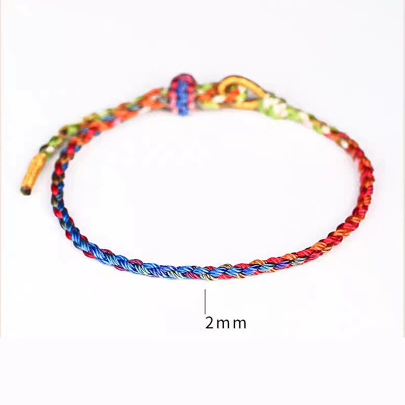 BWOOOH Handcrafted Luck Colorful Rope Child Adult Bracelet