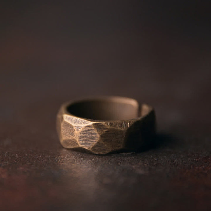 BWOOOH Tibetan Simple Design Copper Wealth Ring