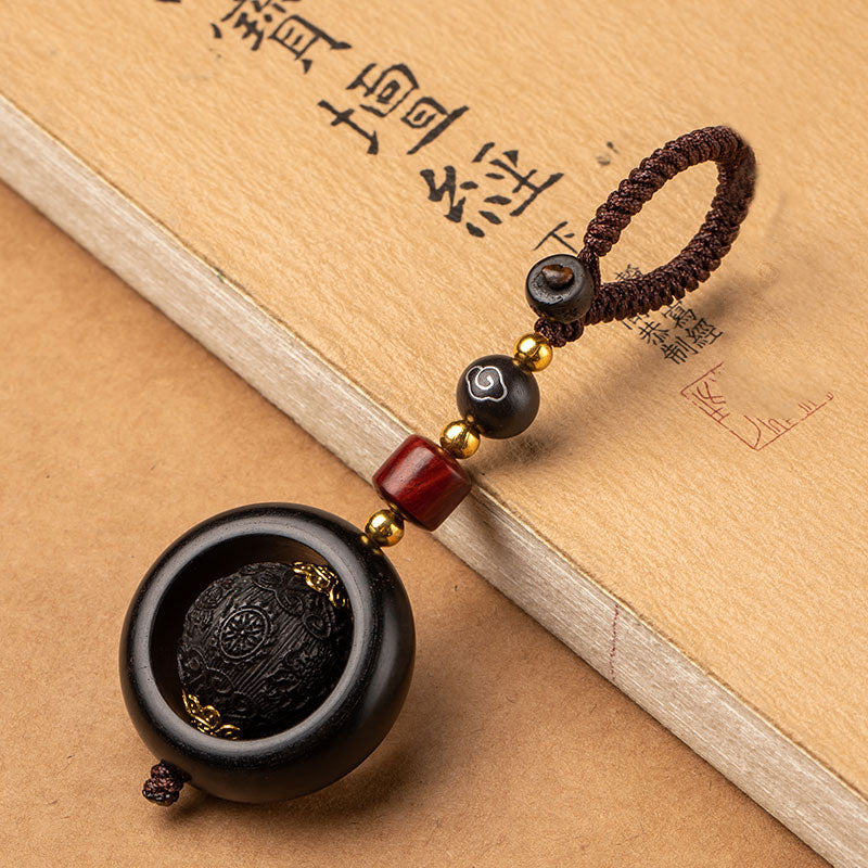 BWOOOH Tibetan Small Leaf Red Sandalwood Ebony Luck Prote
