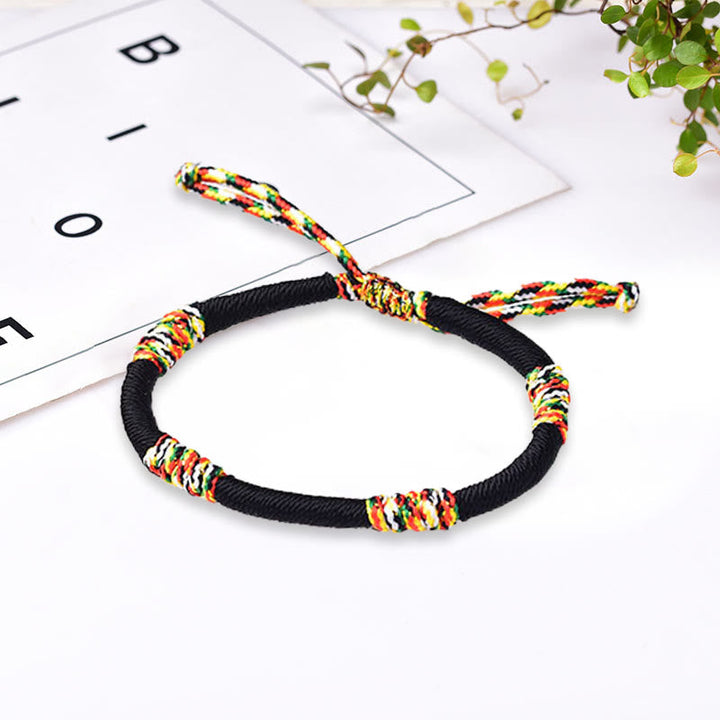 BWOOOH Tibetan Handmade Colorful King Kong Knot Lucky Protection Braid String Bracelet