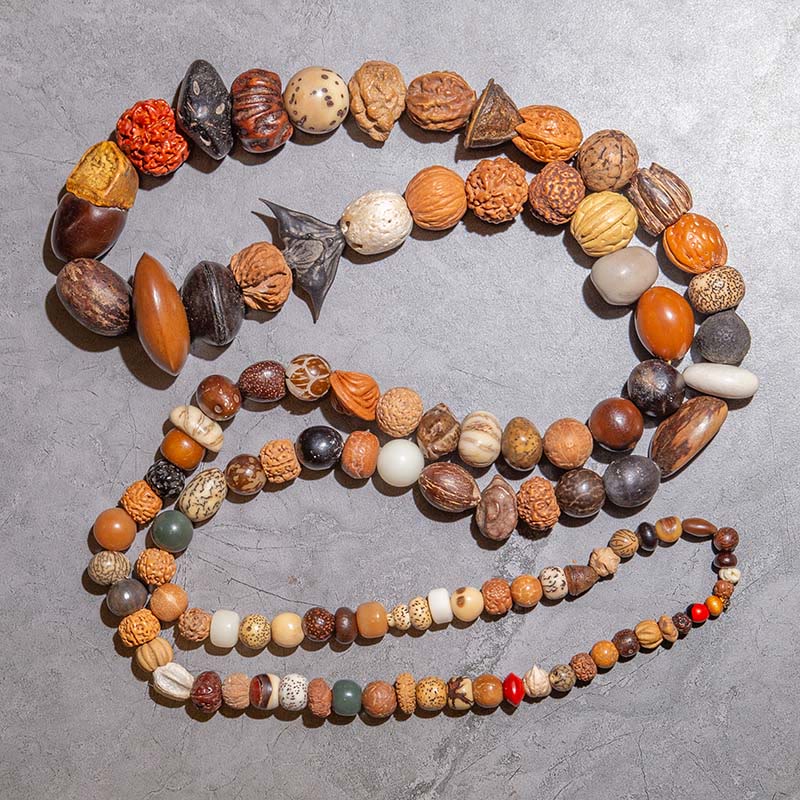 BWOOOH 108 Mala Beads Bodhi Seed Luck Wealth Bracelet Wrist Mala