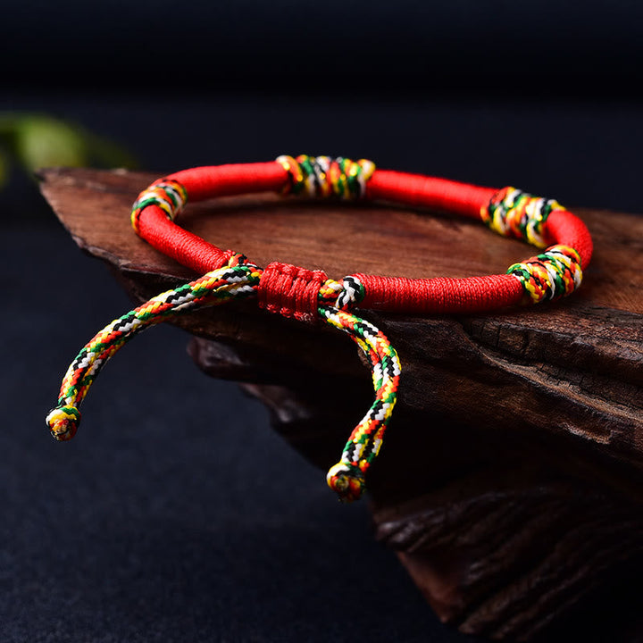 BWOOOH Tibetan Handmade Colorful King Kong Knot Lucky Protection Braid String Bracelet