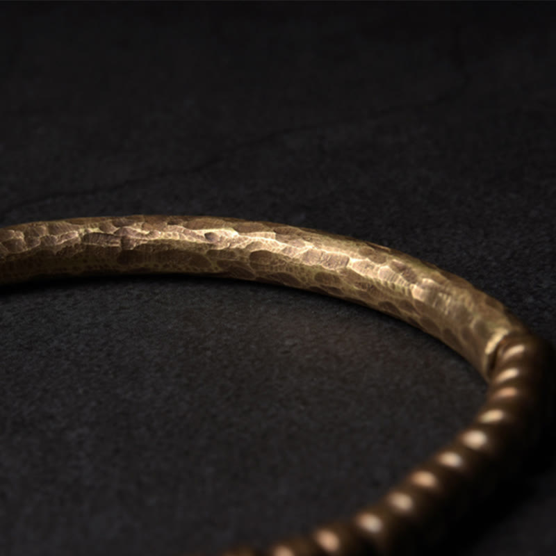 BWOOOH Simple Design Copper Brass Bead Luck Wealth Bracelet