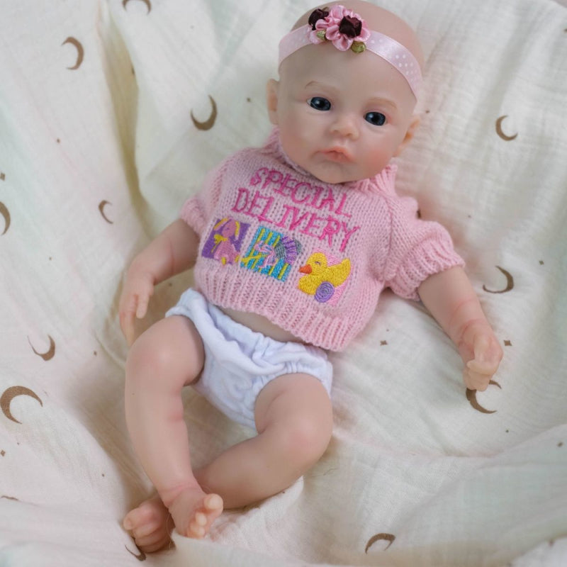 Chloe 12-inch Silicone Realistic Rebirth Doll, Water-safe, with Stretchable Limbs and Soft Touch, a Companion Toy