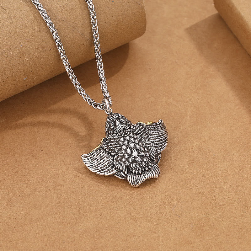 BWOOOH Tibet Garuda Bird Copper Protection Necklace Pendant