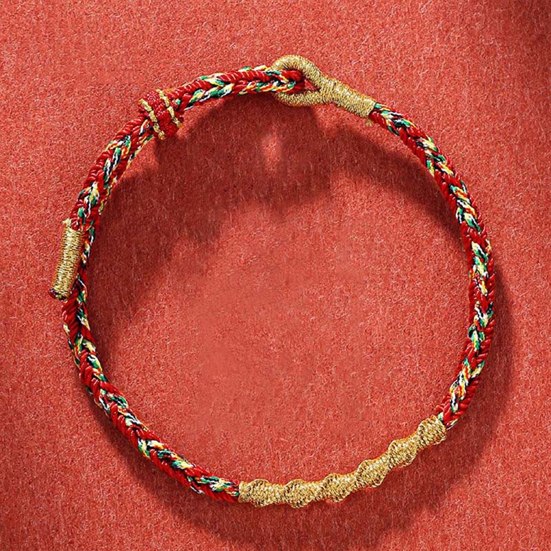 BWOOOH Handmade Chinese Zodiac Natal Buddha Protection Strength Braided String Bracelet