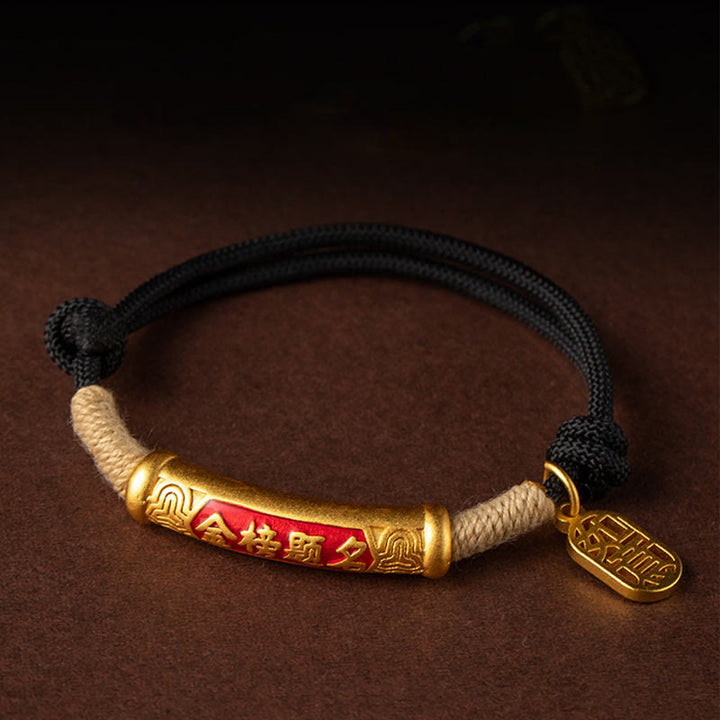 BWOOOH 999 Sterling Silver Tibet Handmade Om Mani Padme Hum Fu Character TopRank Character Luck Braided Bracelet