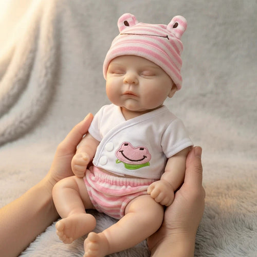 "Pink and Chubby" 12-inch Healing Rebirth Doll - Medical-grade Silicone, Realistic Mouth Movement