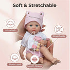 Emma's Dream 12-inch All-Silicone Rebirth Doll - Extendable Limbs Realistic Baby Doll