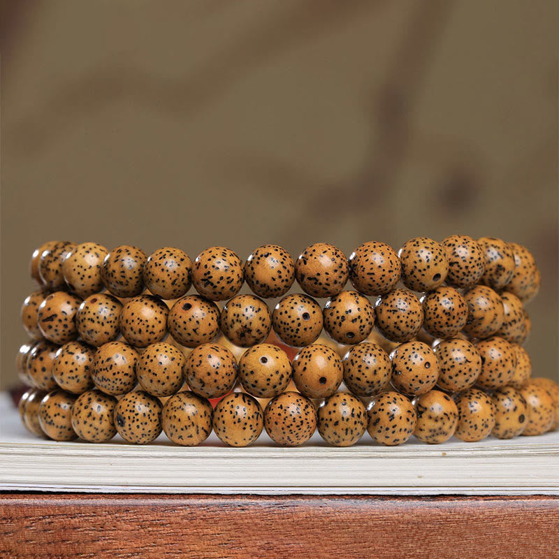 BWOOOH 108 Mala Beads Bodhi Seed Red Agate Auspiciousness Bracelet