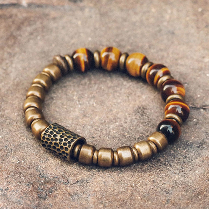 BWOOOH Tiger Eye Stone Copper Protection Bracelet
