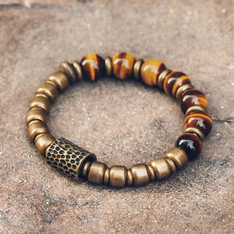 BWOOOH Tiger Eye Stone Copper Protection Bracelet