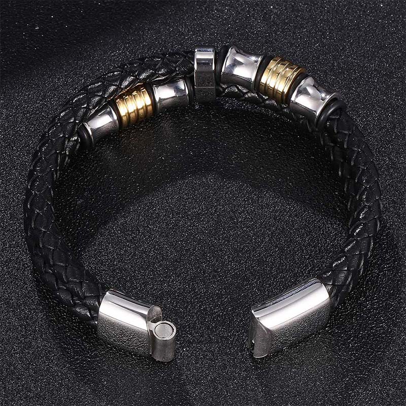 BWOOOH Layered Leather Weave Fortune Bracelet