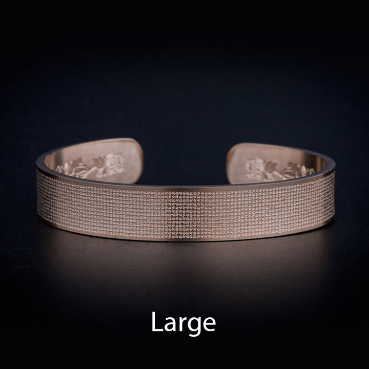 BWOOOH Shurangama Mantra Engraving Titanium Steel Blessing Bracelet  -  natural stone crystal healing bracelet for spiritual...