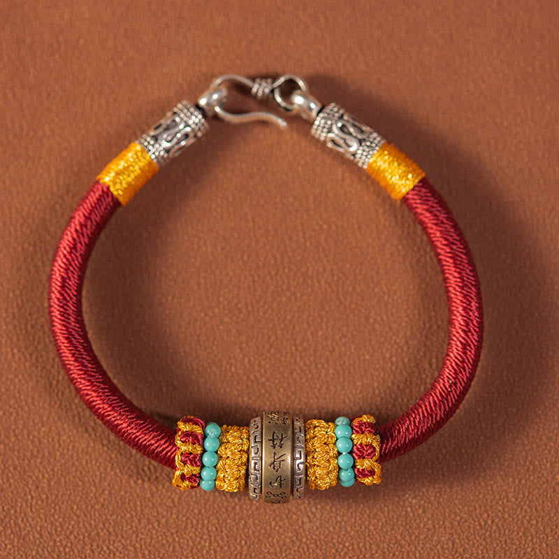 BWOOOH Handmade Tibetan Amulet King Kong Knot Luck Protection Braided Bracelet