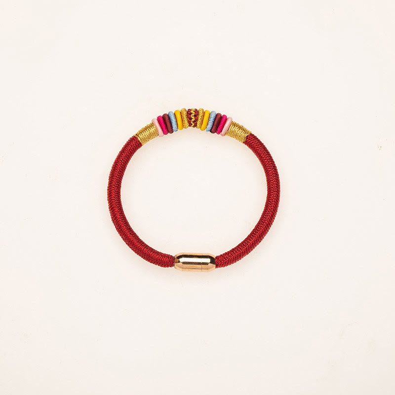 BWOOOH Tibetan Handmade King Kong Knot Protection Magnetic Buckle Braided Bracelet  -  natural stone Tibetan bracelet for sp...