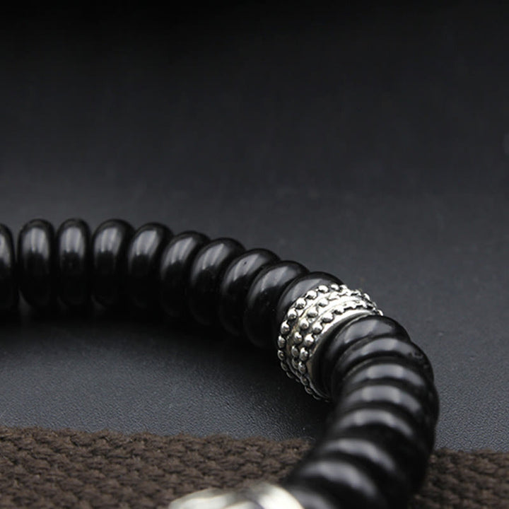 BWOOOH Natural Tibetan Coconut Shell Om Mani Padme Hum Positive Bracelet | spiritual healing bracelet