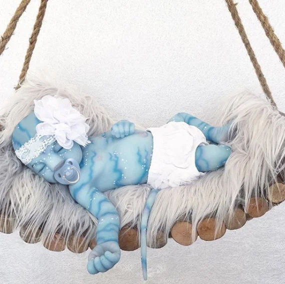12" & 16" Realistic Glorfindel Full Body Soft Platinum Liquid Silicone Reborn Blue Reborn Baby Girl or Boy