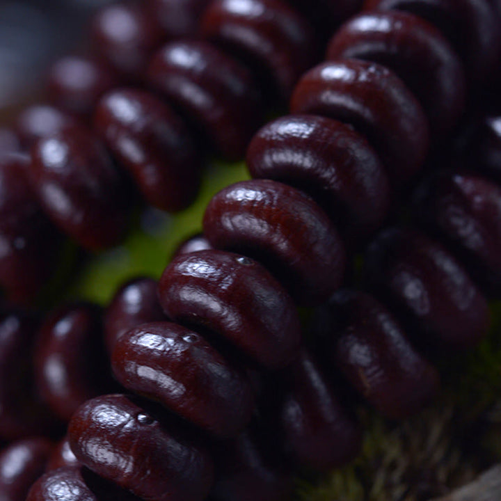 BWOOOH Natural Tibet 108 Mala Beads Purple Bodhi Seed Wealth Bracelet