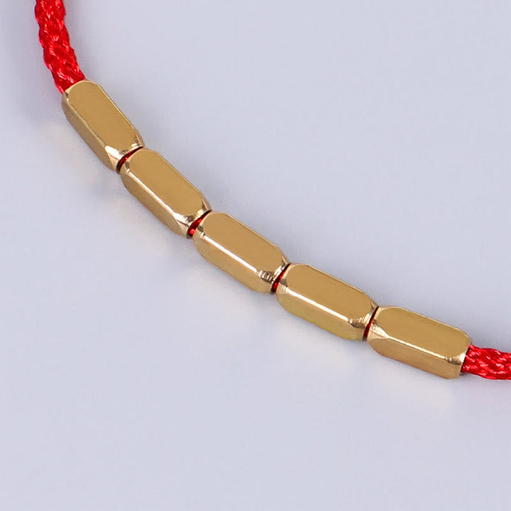 BWOOOH Handcrafted Copper Bead Protection Braided String Bracelet