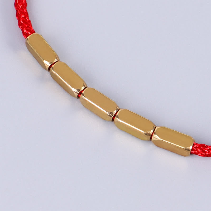 BWOOOH Handcrafted Copper Bead Protection Braided String Bracelet