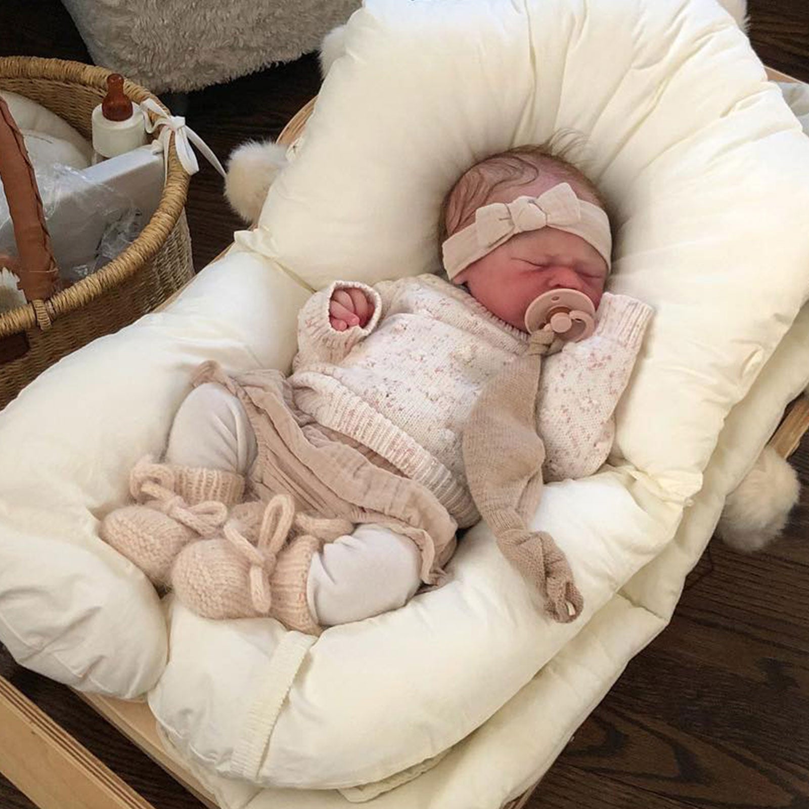 12 & 16 Inches Full Solid Silicone Newborn Baby Doll Boy or Girl Tullin and Vilber with Essential Delicate Reborn Accessories