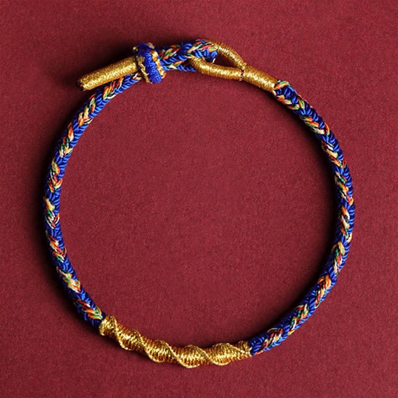 BWOOOH Handmade Chinese Zodiac Natal Buddha Protection Strength Braided String Bracelet