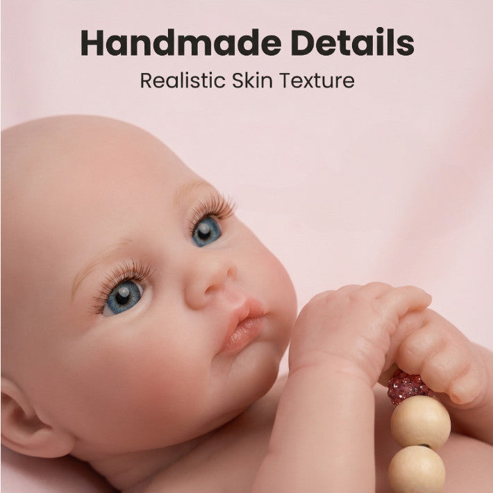 SilkyDream 12-inch All-Silicone Rebirth Doll - Washable, Flexible Limbs, Taiwanese Acrylic Realistic Sleeping Eyes, 1kg Realistic Touch Comforting Doll