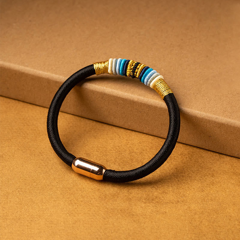 BWOOOH Tibetan Handmade King Kong Knot Protection Magnetic Buckle Braided Bracelet  -  natural stone Tibetan bracelet for sp...