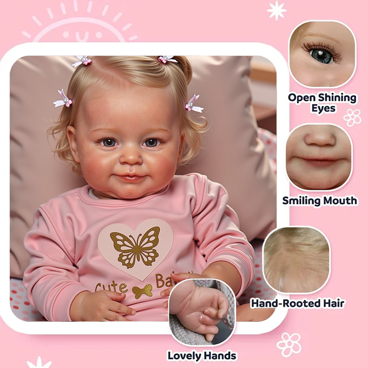 [Special Offer] 20 Inch Hedy Realistic Handmade Reborn Baby Doll Girl with Blonde Hair and Delicate Gift By Dollreborns®