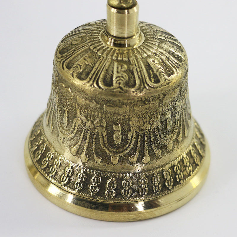 BWOOOH Tibetan Meditation Bell and Vajra Dorje Copper Balance Handmade Decoration Set | Copper Tibetan bell