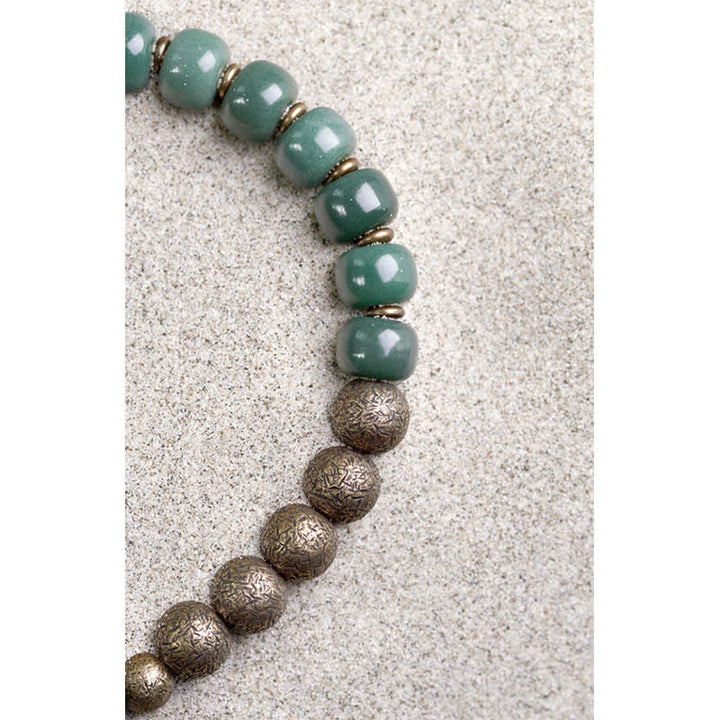 BWOOOH Tibetan Cyan Bodhi Seed Copper Success Bracelet | natural stone spiritual bracelet for healing and mindful living