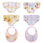 12" - 16" Bibs and Diapers 12 Pcs Reborn Baby Doll Accessories Set