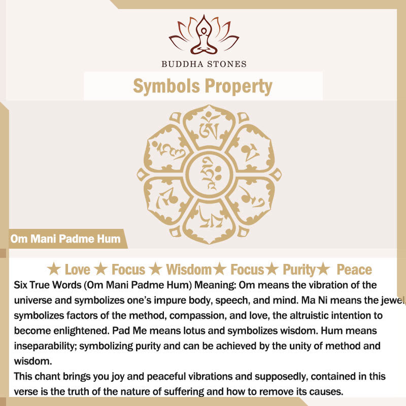 BWOOOH Tibet Om Mani Padme Hum Dzi Bead Avalokitesvara Pattern Wealth Necklace Pendant