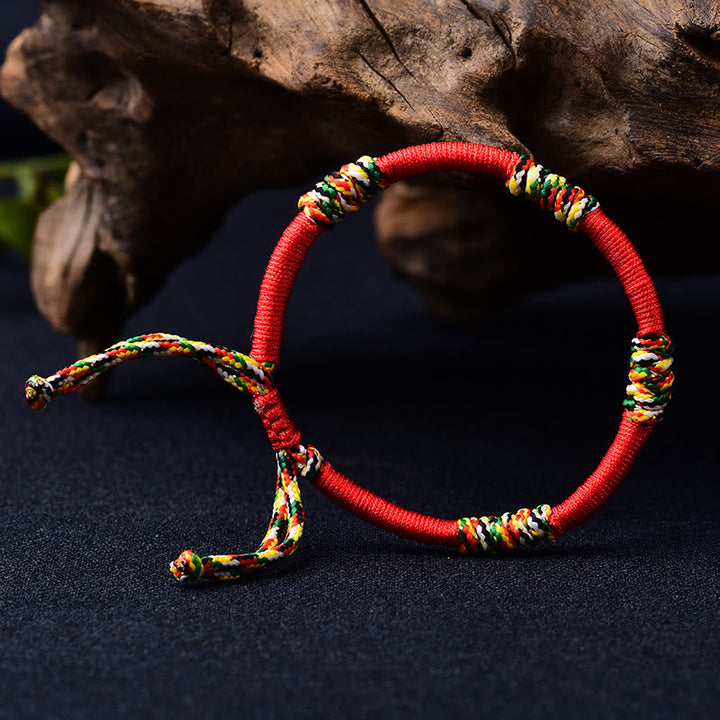 BWOOOH Tibetan Handmade Colorful King Kong Knot Lucky Protection Braid String Bracelet