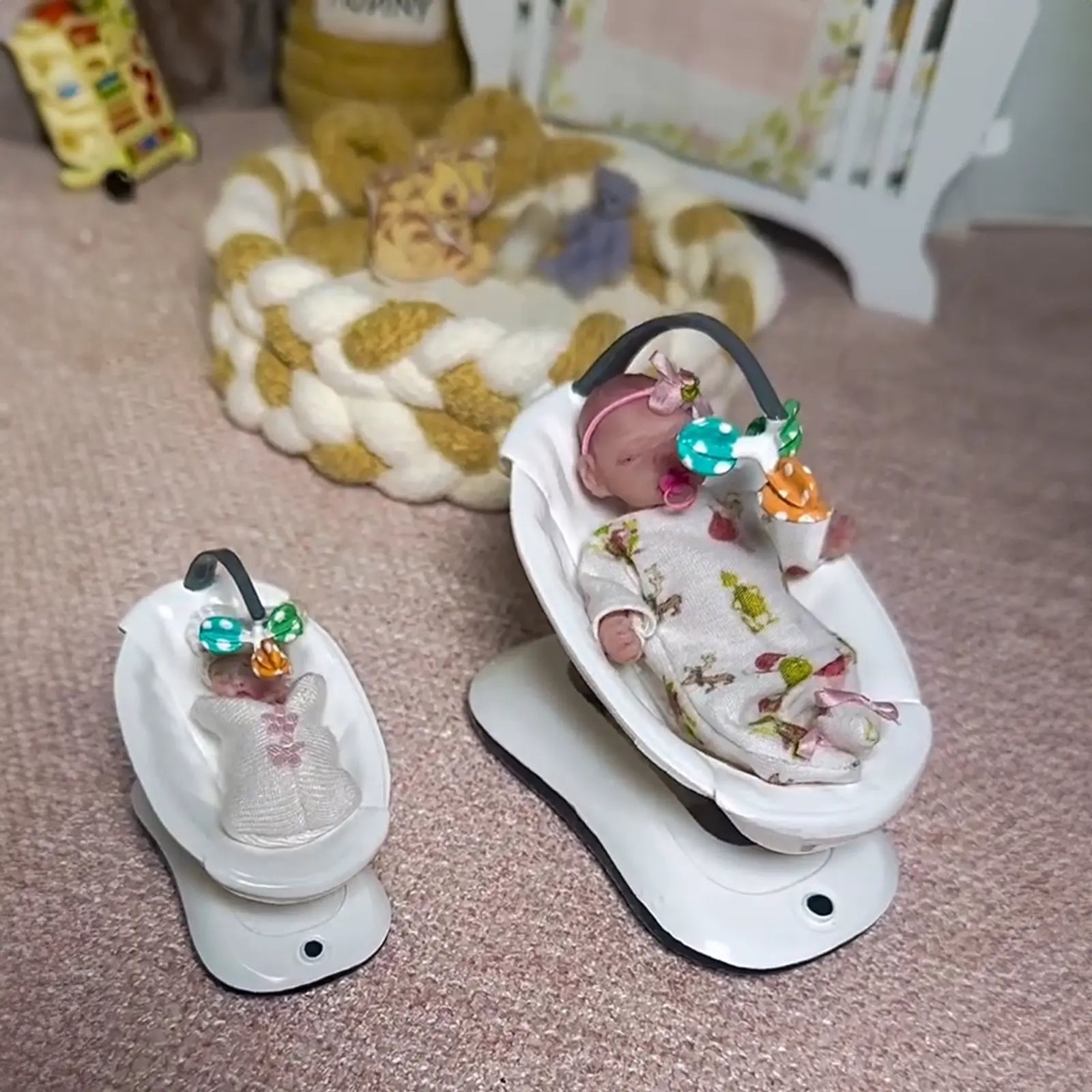 3 Inches Mini Fully Squishy Baby Girl ,Lifelike & Realistic Handmade Soft Silicone Baby Doll