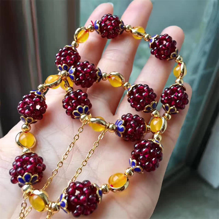 BWOOOH Tibetan Garnet Calm Bracelet