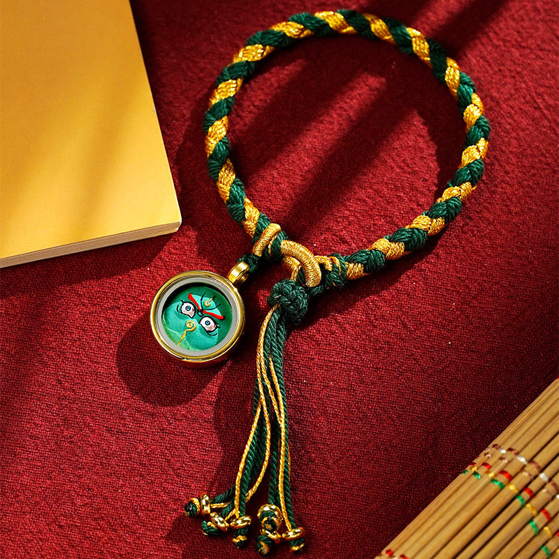 BWOOOH Handmade Tibetan Five God Of Wealth Dragon Scale Rope Luck Braid Bracelet