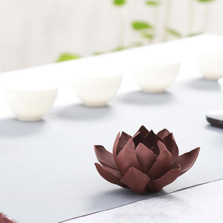 BWOOOH Tibetan Lotus Positive Peace Incense Burner Decoration | natural stone incense burner