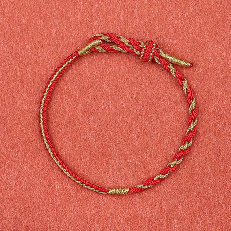 BWOOOH Handmade Chinese Zodiac Rabbit Rooster Rat Horse Dragon Protection Braid String Bracelet