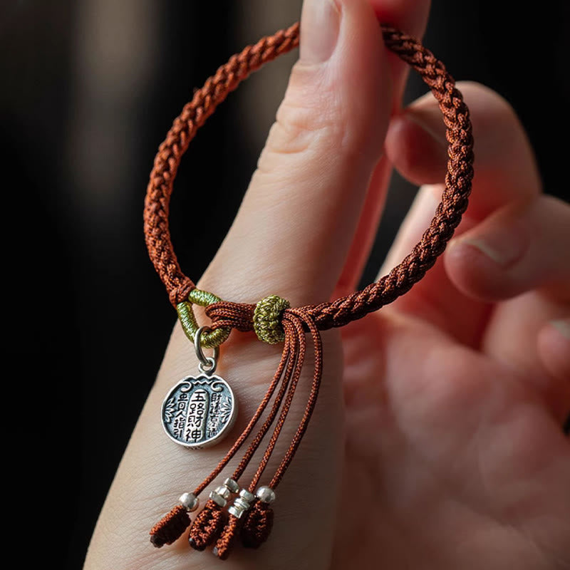 BWOOOH Handmade 925 Sterling Silver Five Directions Gods of Wealth Luck Protection Stri | spiritual healing bracelet