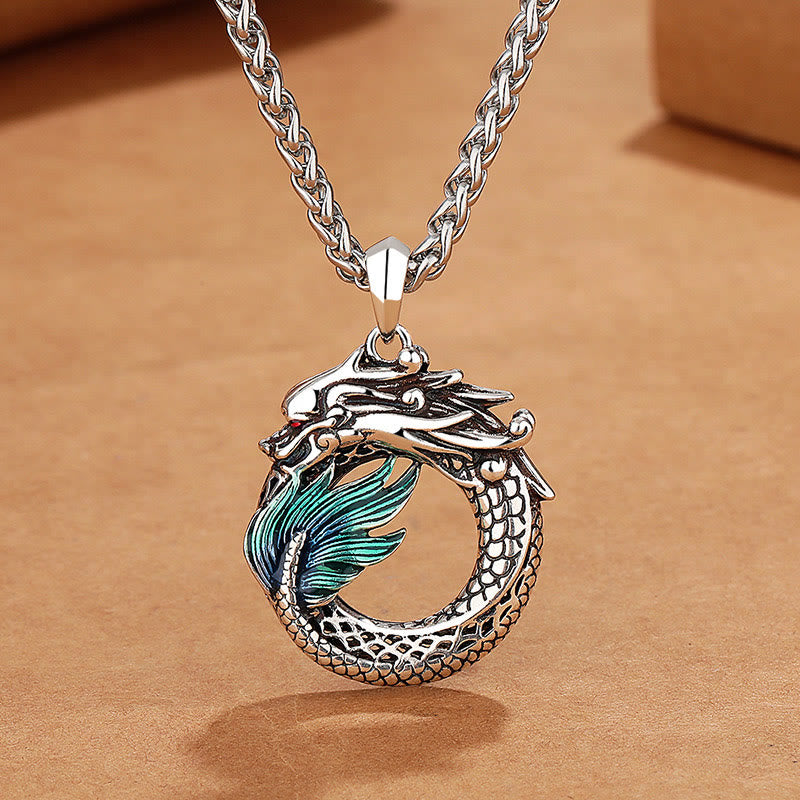 BWOOOH Tibetan Copper Dragon Strength Necklace spiritual jewelry feng shui
