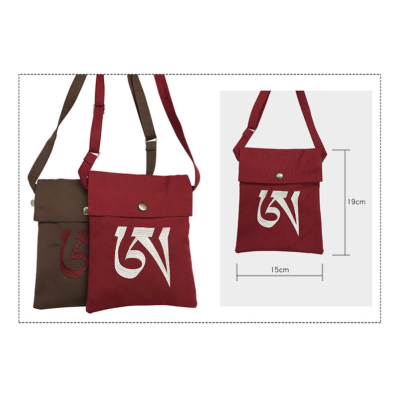 BWOOOH Handmade OM Mantra Embroidered Spiritual Mind Prac