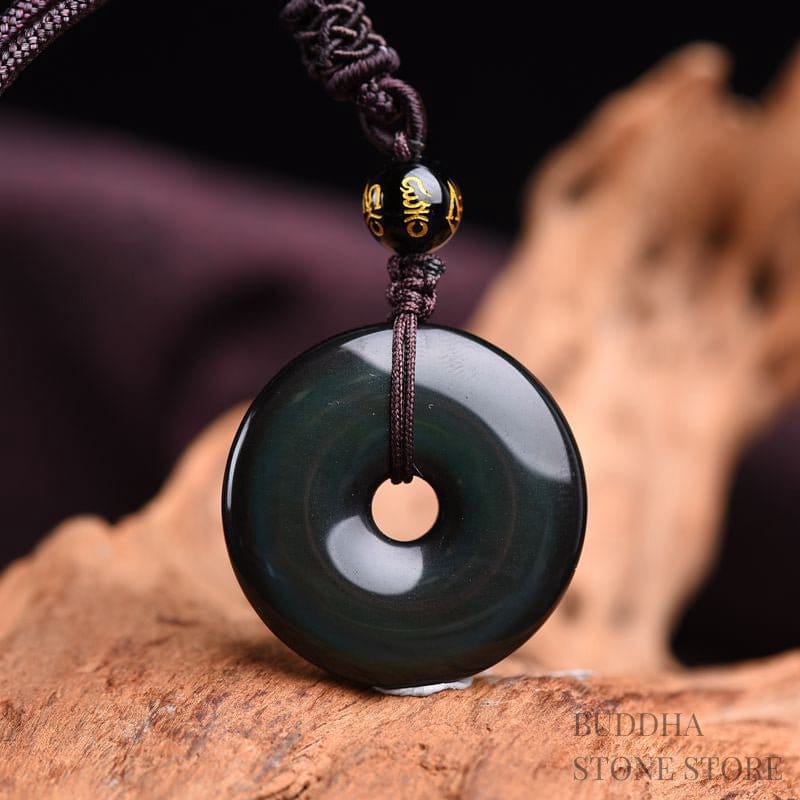 BWOOOH Tibetan Obsidian Protection Necklace