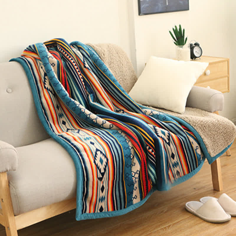 BWOOOH Geometric Warm Soft Bed Throw Blanket