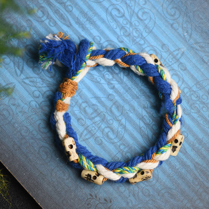 BWOOOH Tibetan Zakiram Goddess of Wealth Bead Engraved Handmade Luck Bracelet | spiritual healing bracelet
