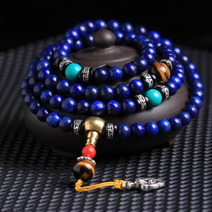 BWOOOH 108 Beads Lazurite Positive Bracelet Mala