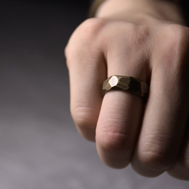 BWOOOH Tibetan Simple Design Copper Wealth Ring